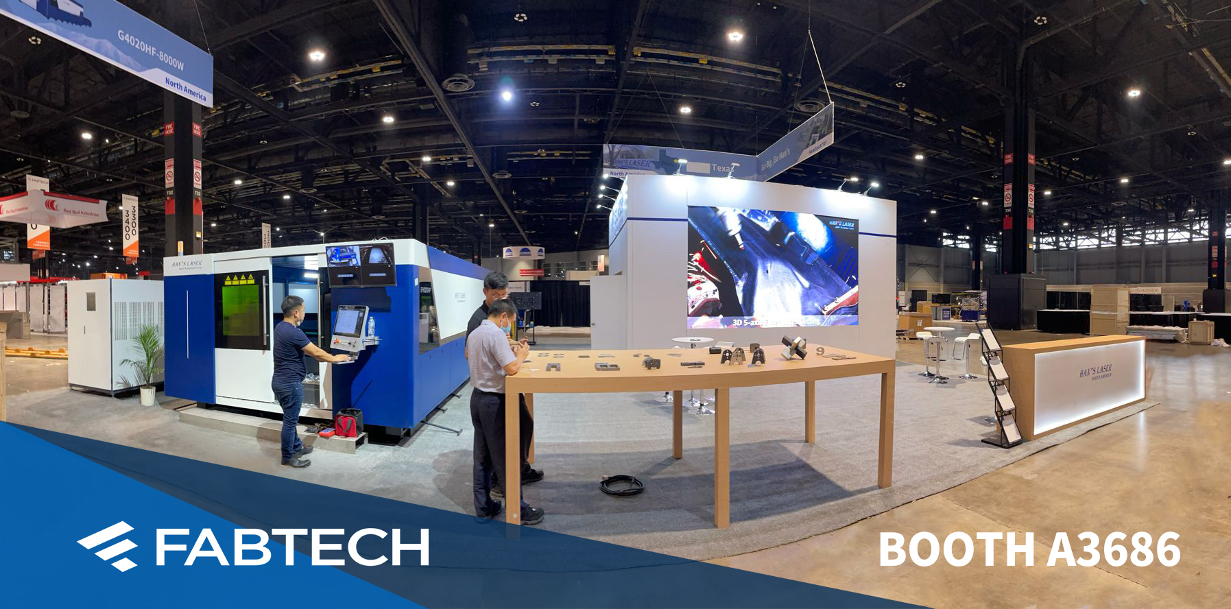 Han’s Laser showcases on Fabtech2021, Chicago
