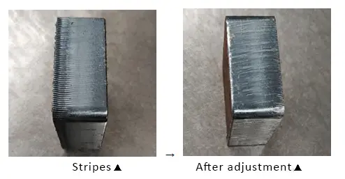 Visible Stripes on the Cut Surface